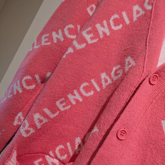 Balenciaga All-Over Logo Cardigan - Picture 4 of 8